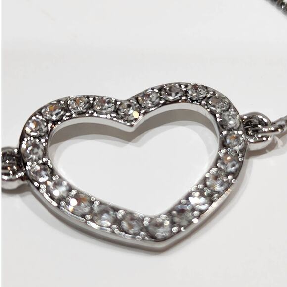 Heart Slider‎ Bracelet made with Swarovski Crystals - Picture 6 of 10